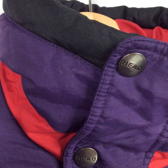 Vintage 90s HEAD Skiwear Jacket Mens Size Large Purple Red Thick Snowmobile - Picture 5 of 16
